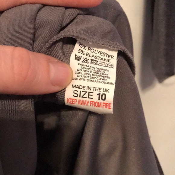 Rokoko Smock Skater Dress Slate Gray Velvet - Picture 6 of 8